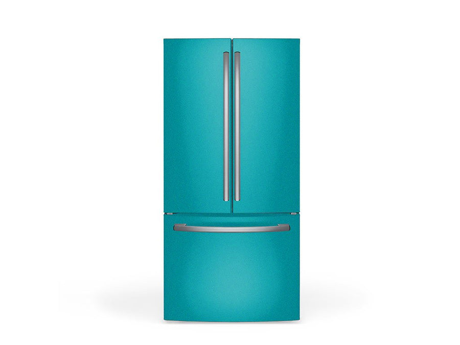 Rwraps Gloss Metallic Sea Green DIY Built-In Refrigerator Wraps