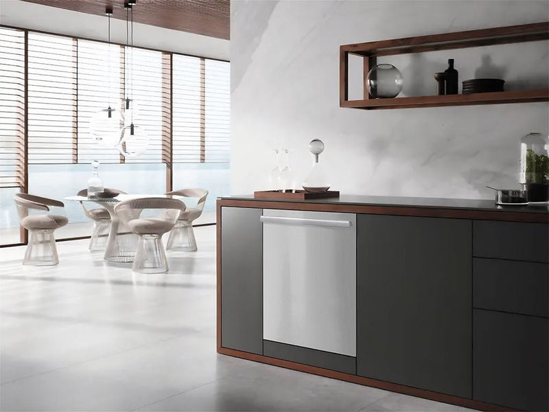 Rwraps™ Gloss Metallic Silver Wrapped Dishwasher Example