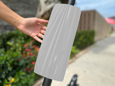 Rwraps Gloss Metallic Silver Do-It-Yourself E-Scooter Wraps