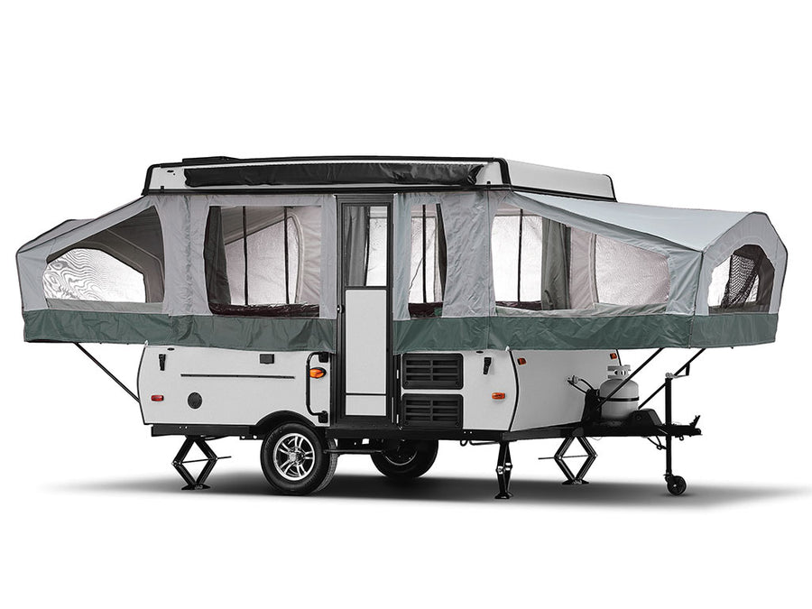 Rwraps Gloss Metallic Silver Pop-Up Camper