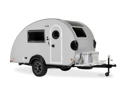 Rwraps Gloss Metallic Silver DIY Tear Drop Trailer Wraps