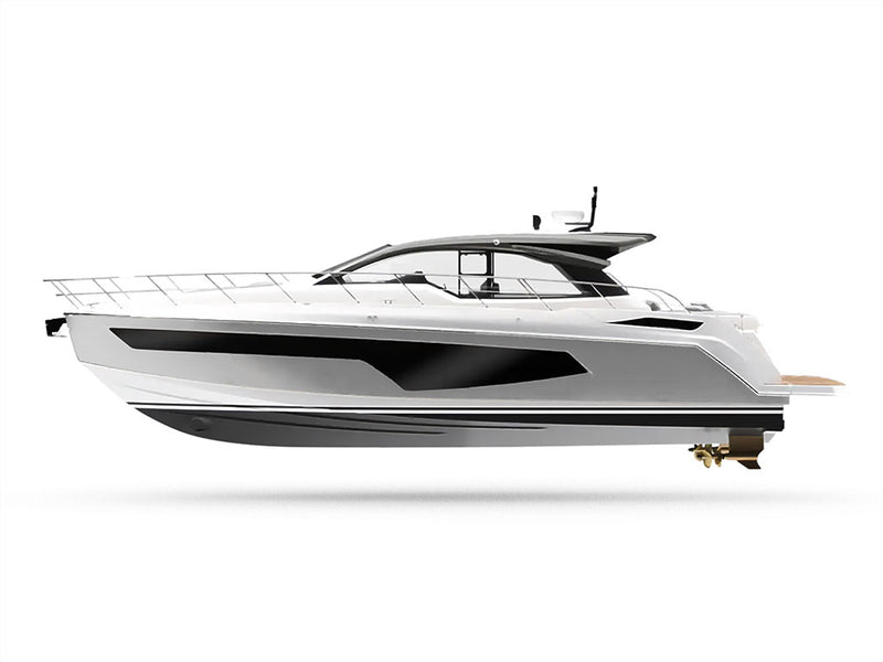 Rwraps Gloss Metallic Silver Customized Yacht Boat Wrap