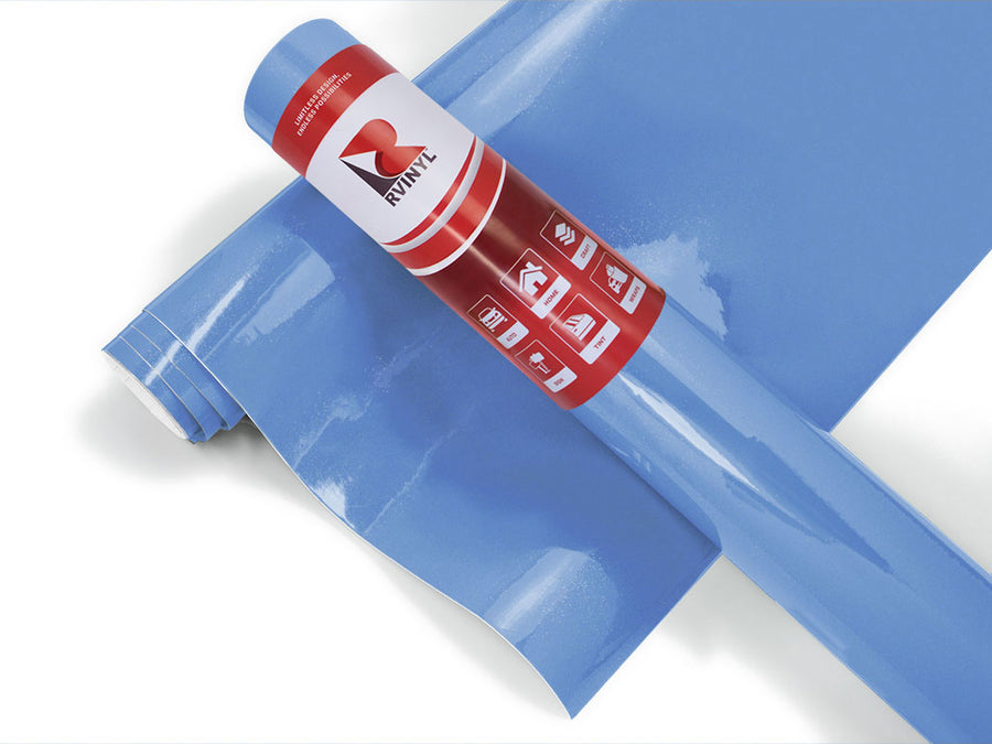 Rwraps Gloss Metallic Sky Blue Motorcycle Wrap Color Film