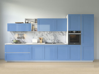 Rwraps™ Gloss Metallic Sky Blue Kitchen Cabinet Wraps