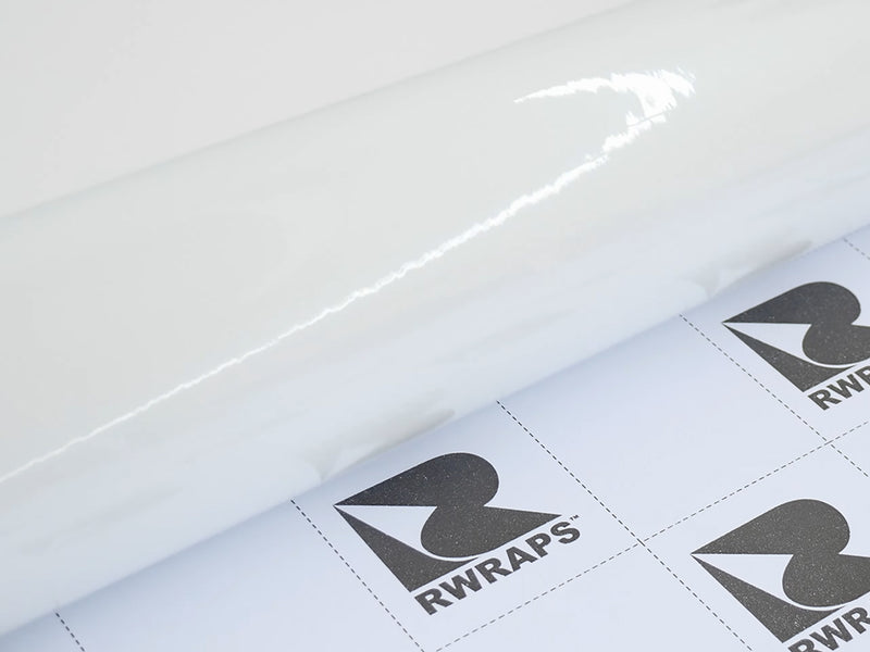 Rwraps Gloss Metallic White Film~Rwraps Gloss Metallic White Vinyl Roll~1