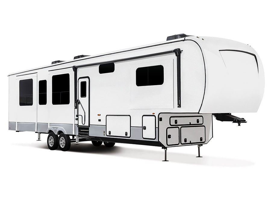 Rwraps Gloss Metallic White Do-It-Yourself 5th Wheel Travel Trailer Wraps