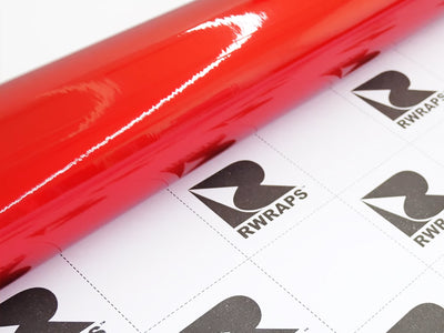 Rwraps Gloss Red Metallic Vinyl Film~Rwraps Gloss Red Metallic Vinyl Film Liner Roll~1