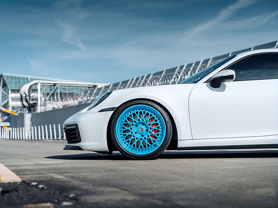 Rwraps™ Gloss Sea Blue Wrapped Rim Example