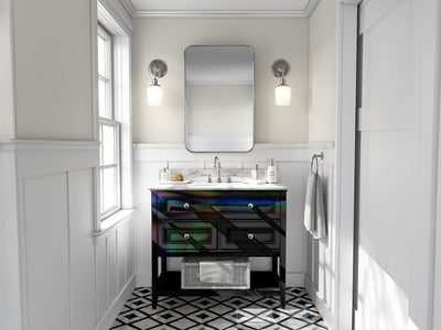 Rwraps Holographic Chrome Black Neochrome DIY Bathroom Cabinet Wraps