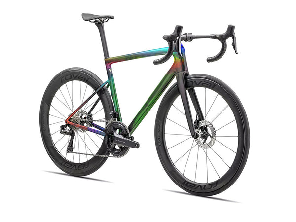 Rwraps™ Holographic Chrome Black Neochrome Bicycle Wraps | Bike