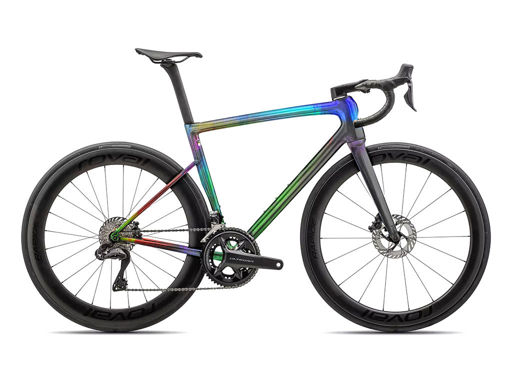 Rwraps™ Holographic Chrome Black Neochrome Bicycle Wraps | Bike