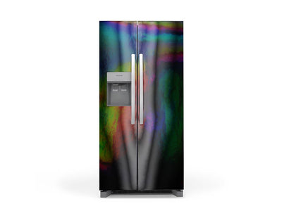 Rwraps™ Holographic Chrome Black Neochrome Refrigerator Wraps