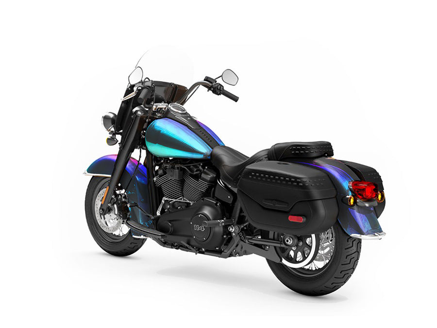 Rwraps Holographic Chrome Black Neochrome Motorcycle Vinyl Wraps