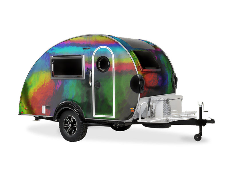 Rwraps Holographic Chrome Black Neochrome Do-It-Yourself Truck Camper Wraps