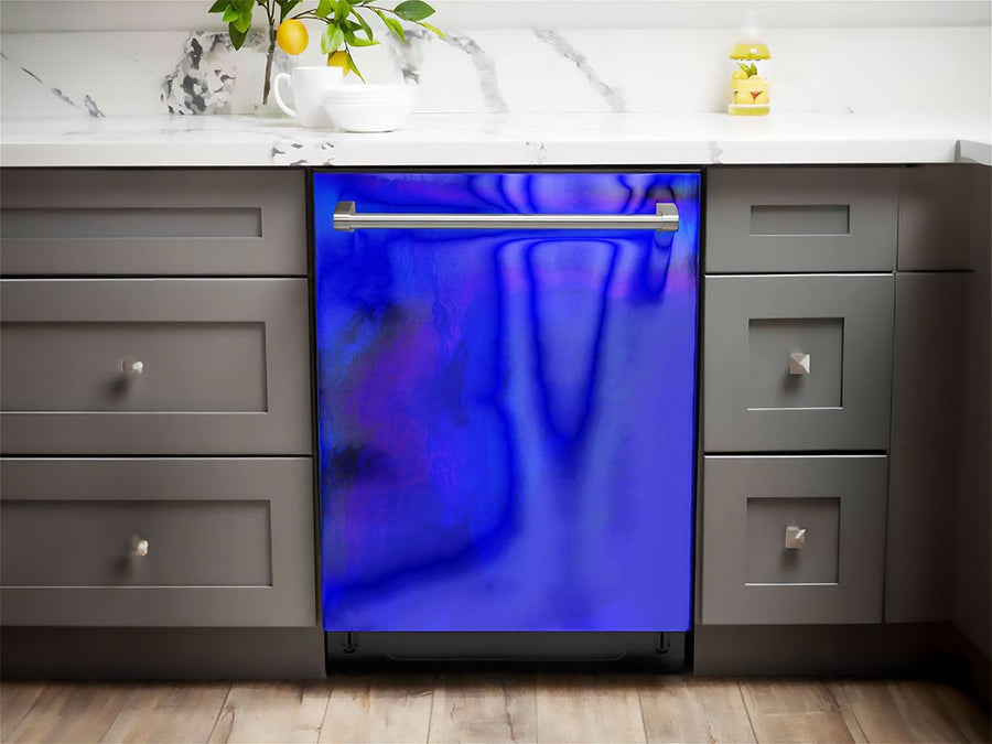 Rwraps™ Holographic Chrome Blue Neochrome Dishwasher Wraps