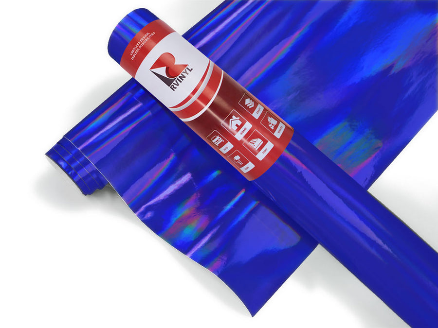 Rwraps Holographic Chrome Blue Neochrome Car Wrap Color Film