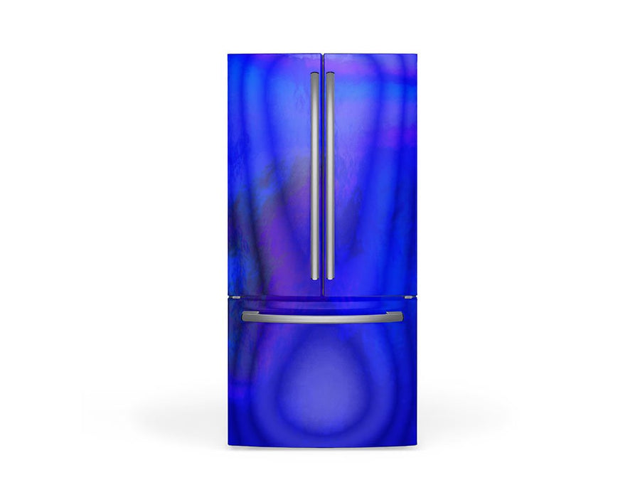 Rwraps Holographic Chrome Blue Neochrome DIY Built-In Refrigerator Wraps