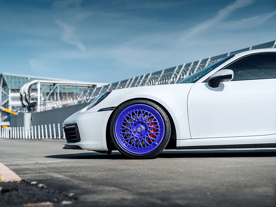 Rwraps™ Holographic Chrome Blue Neochrome Wrapped Rim Example