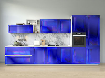 Rwraps™ Holographic Chrome Blue Neochrome Kitchen Cabinet Wraps