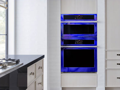 Rwraps Holographic Chrome Blue Neochrome DIY Built-In Oven Wraps