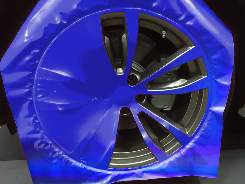Rwraps™ Holographic Chrome Blue Neochrome Custom Wheel Installation Process
