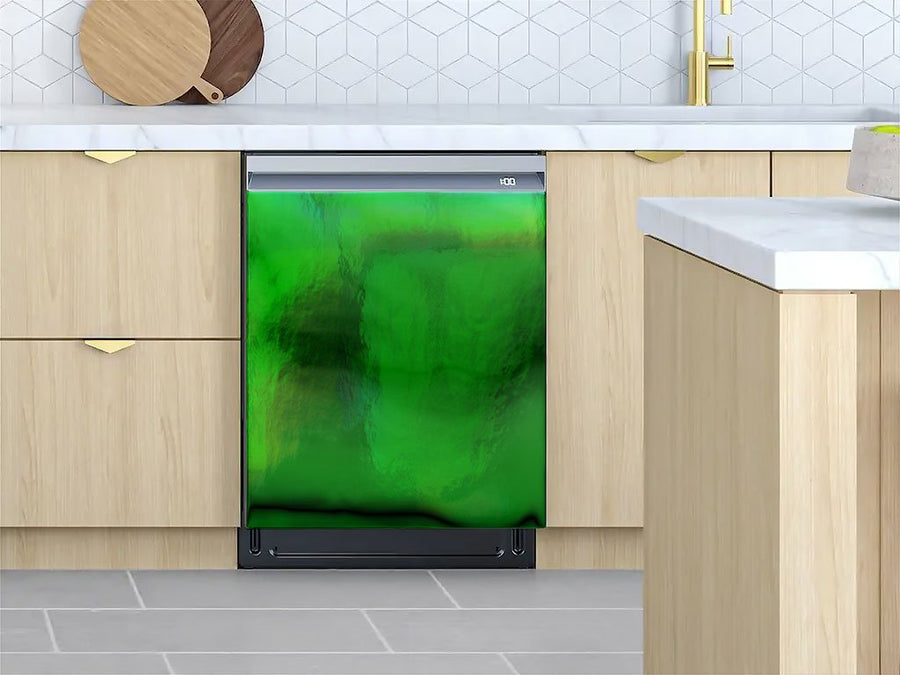 Rwraps™ Holographic Chrome Green Neochrome Custom Dishwasher Cover