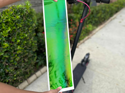 Rwraps Holographic Chrome Green Neochrome DIY Electric Scooter Wraps