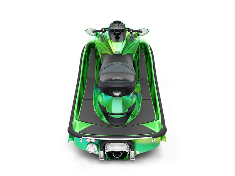 Rwraps Holographic Chrome Green Neochrome Jet Ski Vinyl Wraps