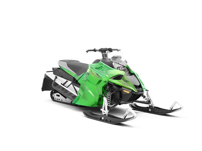 Rwraps™ Holographic Chrome Green Neochrome Vinyl Snowmobile Wrap