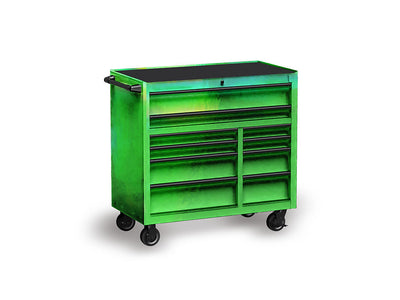 Rwraps™ Holographic Chrome Green Neochrome Tool Cabinet Wraps