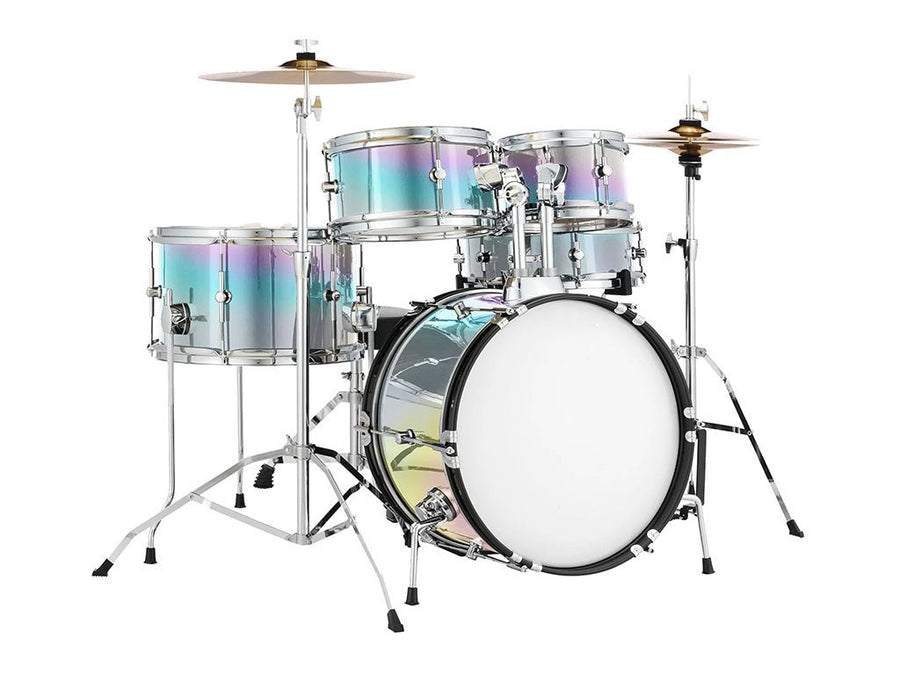 Rwraps™ Holographic Chrome Silver Neochrome (Matte) Drum Wraps