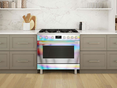 Rwraps™ Holographic Chrome Silver Neochrome (Matte) Oven Wraps