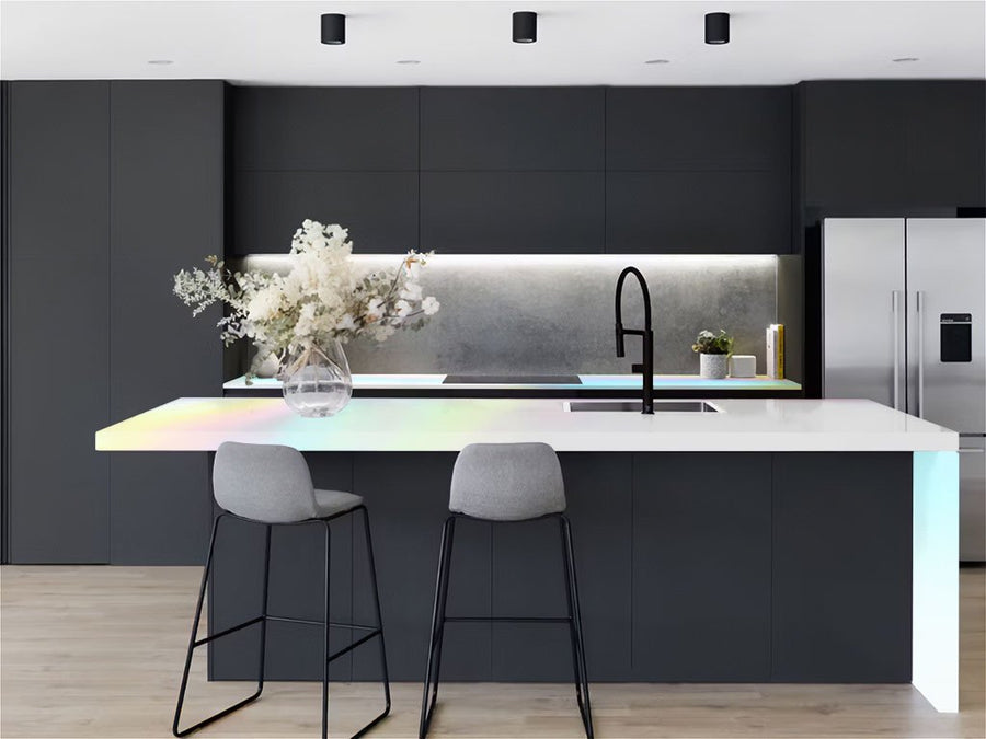 Rwraps™ Holographic Chrome Silver Neochrome (Matte) Kitchen Countertop Wraps