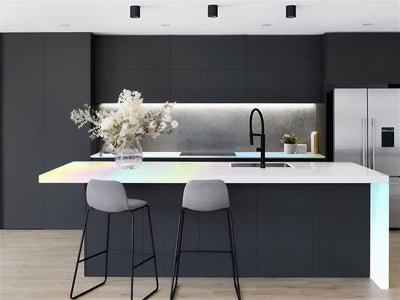 Rwraps™ Holographic Chrome Silver Neochrome (Matte) Kitchen Countertop Wraps