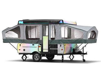 Rwraps Holographic Chrome Silver Neochrome (Matte) Pop-Up Camper
