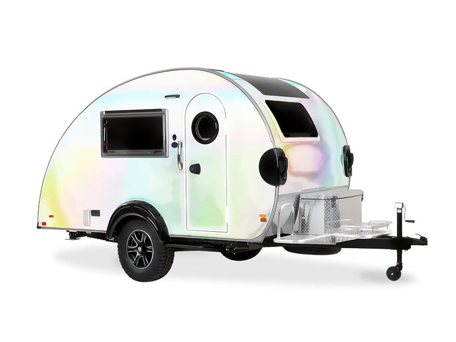 Rwraps Holographic Chrome Silver Neochrome (Matte) DIY Tear Drop Trailer Wraps