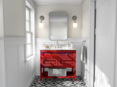 Rwraps Holographic Chrome Red Neochrome DIY Bathroom Cabinet Wraps