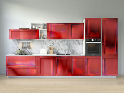 Rwraps™ Holographic Chrome Red Neochrome Kitchen Cabinet Wraps