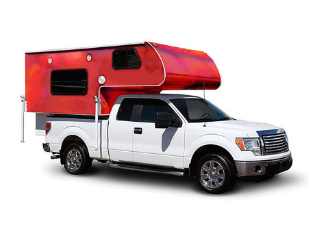 Rwraps Holographic Chrome Red Neochrome Truck Camper Wraps