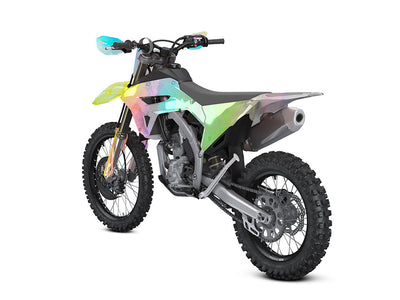 Rwraps Holographic Chrome Silver Neochrome Dirt Bike Vinyl Wraps