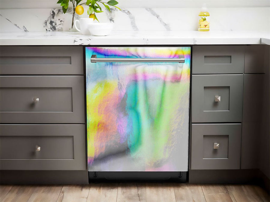 Rwraps™ Holographic Chrome Silver Neochrome Dishwasher Wraps