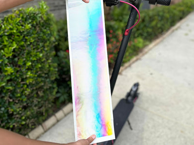 Rwraps Holographic Chrome Silver Neochrome DIY Electric Scooter Wraps