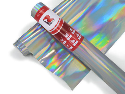 Rwraps Holographic Chrome Silver Neochrome Boat Wrap Color Film