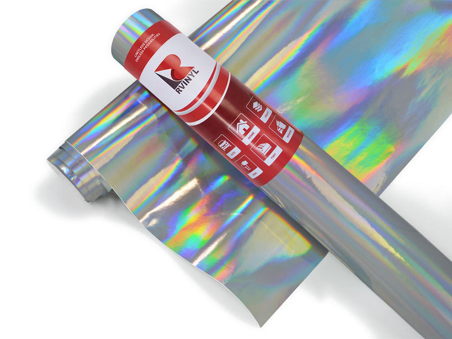 Silver Holographic Chrome Rwraps Color Film Wrap