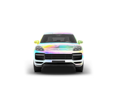 Rwraps Holographic Chrome Silver Neochrome DIY SUV Wraps