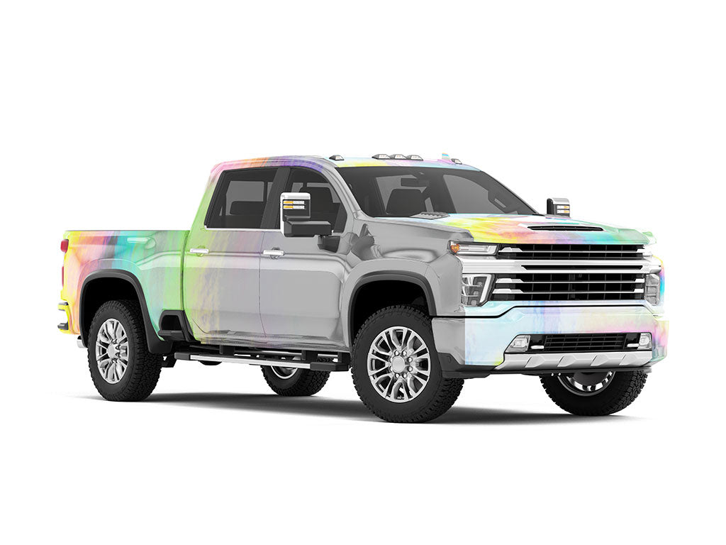 Chrome delete vinyl wrap on truck trim
