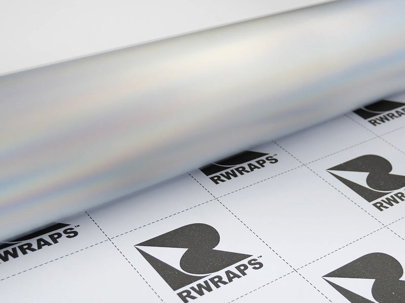 Rwraps Holographic Silver Neochrome Vinyl Film~Rwraps Holographic Silver Neochrome Vinyl Roll~1