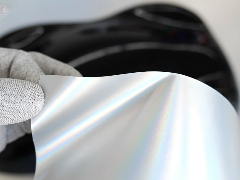 Rwraps Holographic Silver Neochrome Vinyl Film~Rwraps Holographic Silver Neochrome Vinyl Sheet~1
