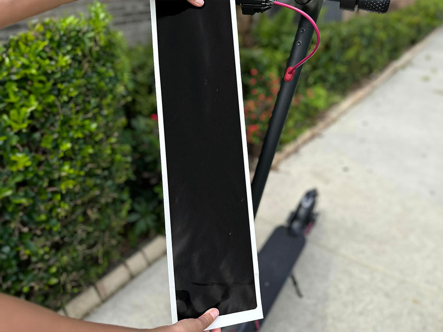 Rwraps Hyper Gloss Black DIY Electric Scooter Wraps