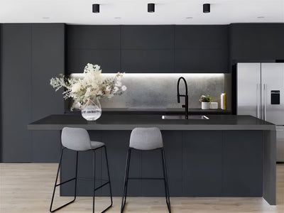Rwraps™ Hyper Gloss Black Kitchen Countertop Wraps